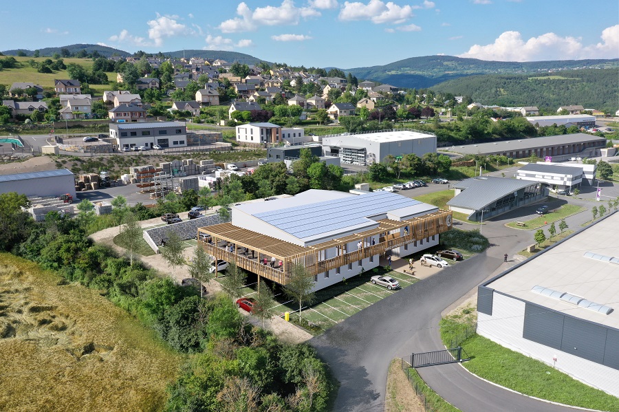 Photo aerienne campus entreprise et competence